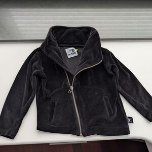 Nununu Black Asymmetric Zip-Up Jacket w Pockets 2T-3T